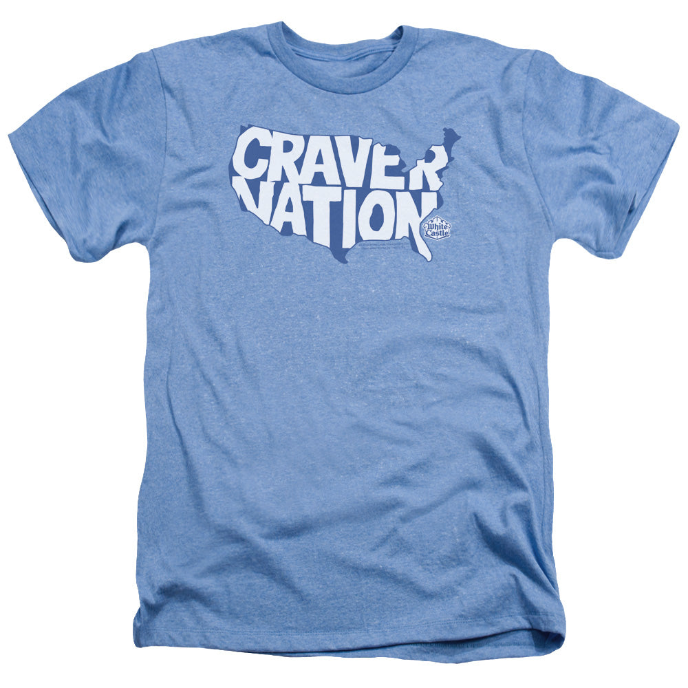 WHITE CASTLE/CRAVER NATION - ADULT HEATHER - LIGHT BLUE