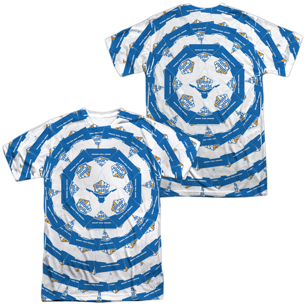 WHITE CASTLE/YOU CRAVE ME (FRONT/BACK PRINT) - S/S ADULT POLY CREW - MULTI