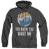WHITE CASTLE/WANT ME - ADULT HEATHER HOODIE - BLACK