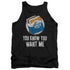 WHITE CASTLE/WANT ME - ADULT TANK - BLACK