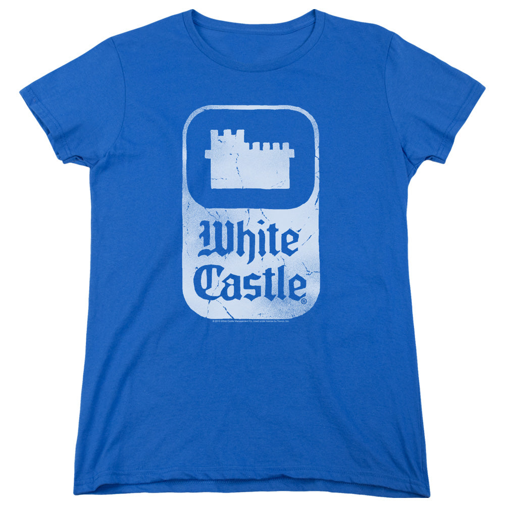 WHITE CASTLE/CLASSIC LOGO - S/S WOMENS TEE - ROYAL BLUE