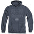 WHITE CASTLE/CRAVING - ADULT HEATHER HOODIE - NAVY