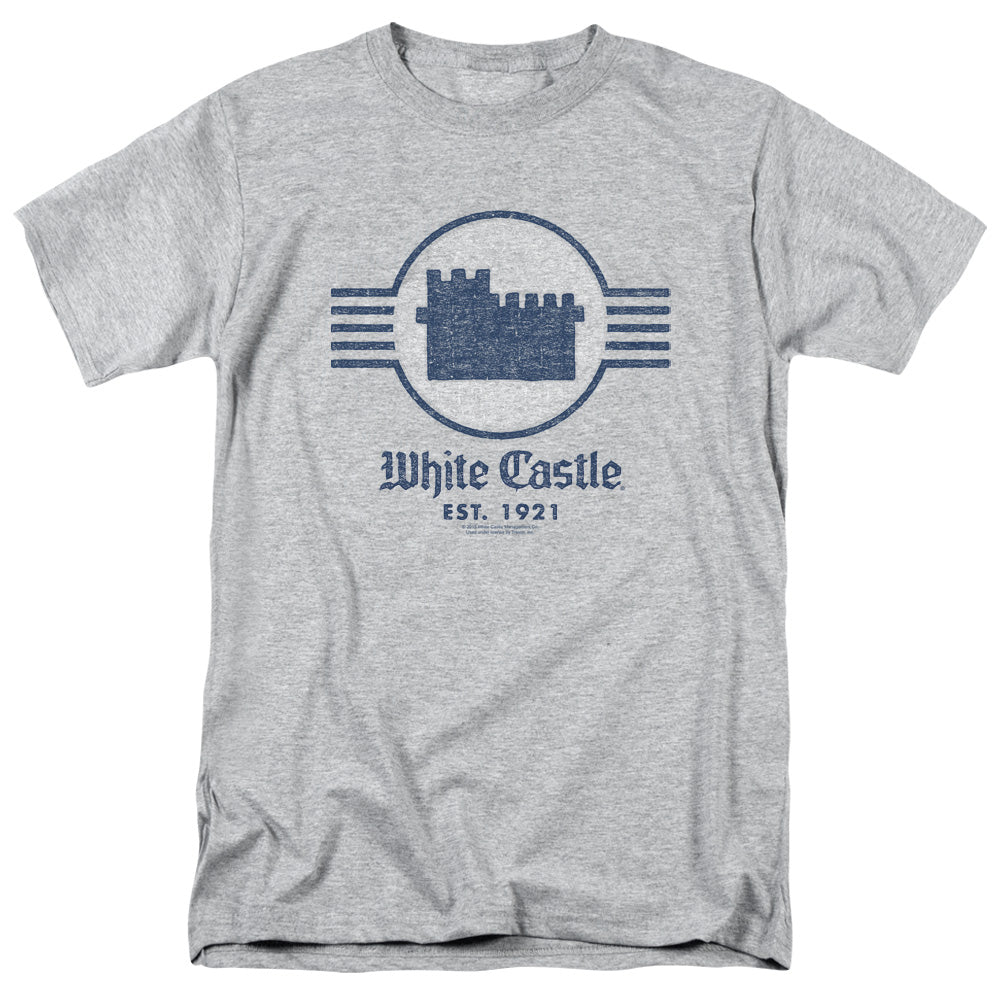 WHITE CASTLE/EMBLEM - S/S ADULT 18/1  -  ATHLETIC HEATHER