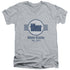 WHITE CASTLE/EMBLEM - S/S ADULT V-NECK 30/1 - ATHLETIC HEATHER