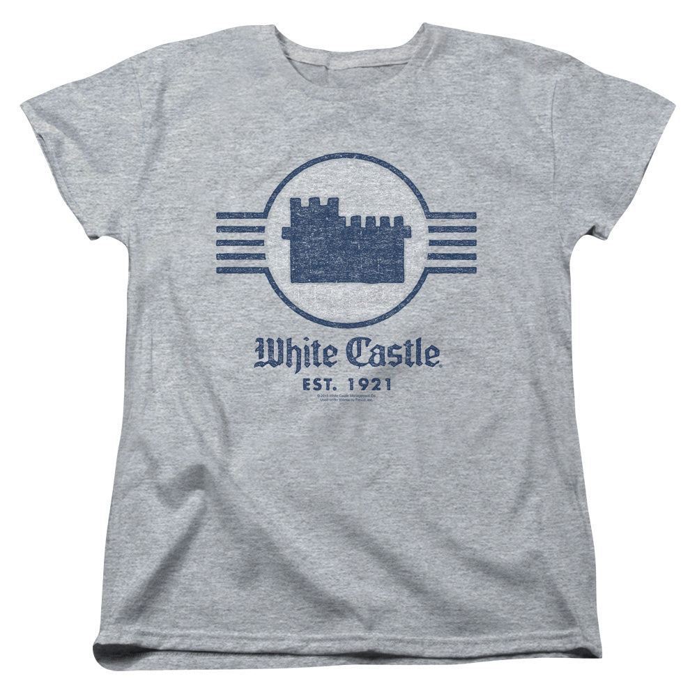WHITE CASTLE/EMBLEM - S/S WOMENS TEE - ATHLETIC HEATHER