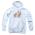 WILDLIFE/CARDINALS RUSTIC RETREAT - YOUTH PULLOVER HOODIE - WHITE