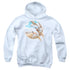 WILDLIFE/OCTOBER MEMORIES PHEASANTS - YOUTH PULLOVER HOODIE - WHITE