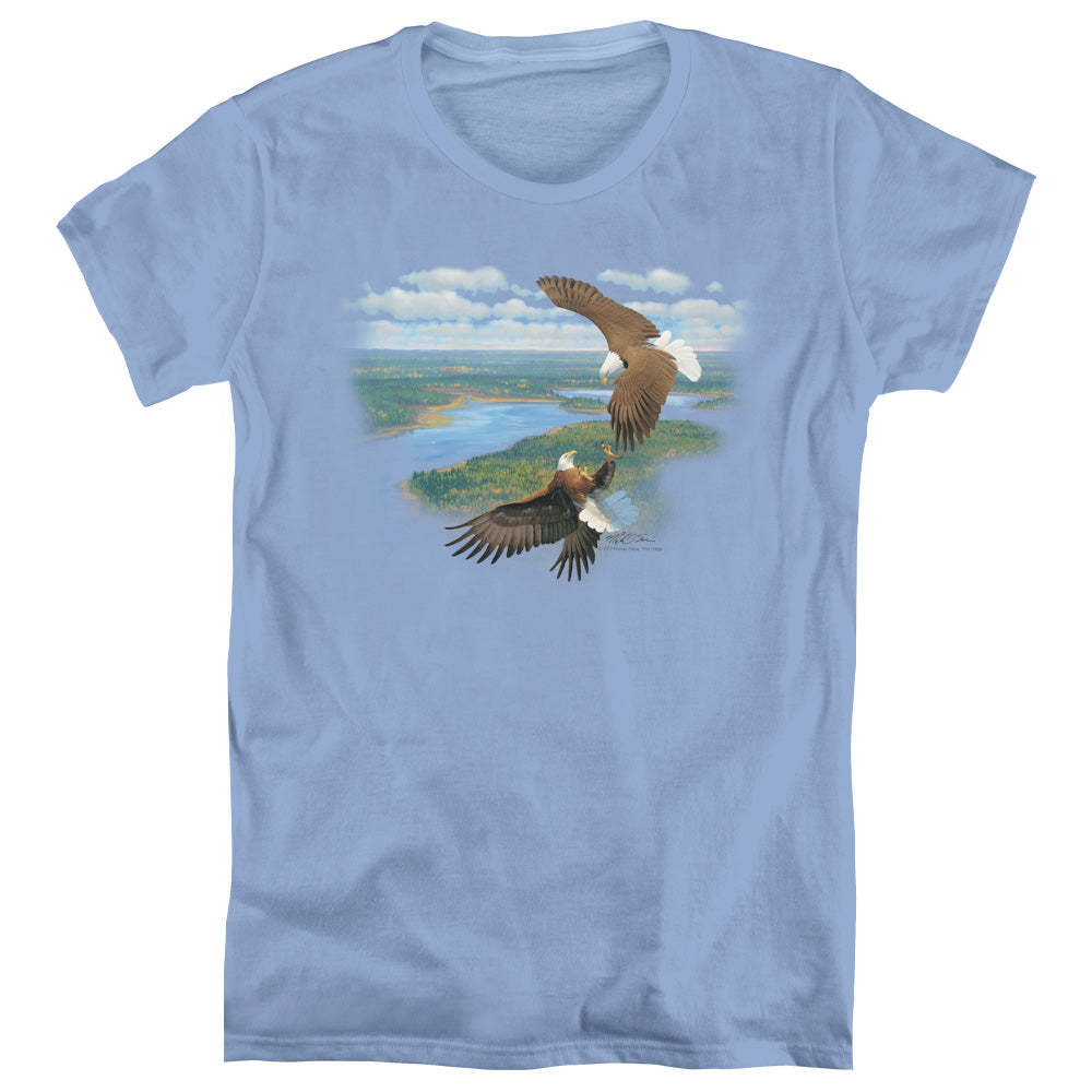 WILDLIFE/SKY DANCERS - S/S WOMENS TEE - CAROLINA BLUE