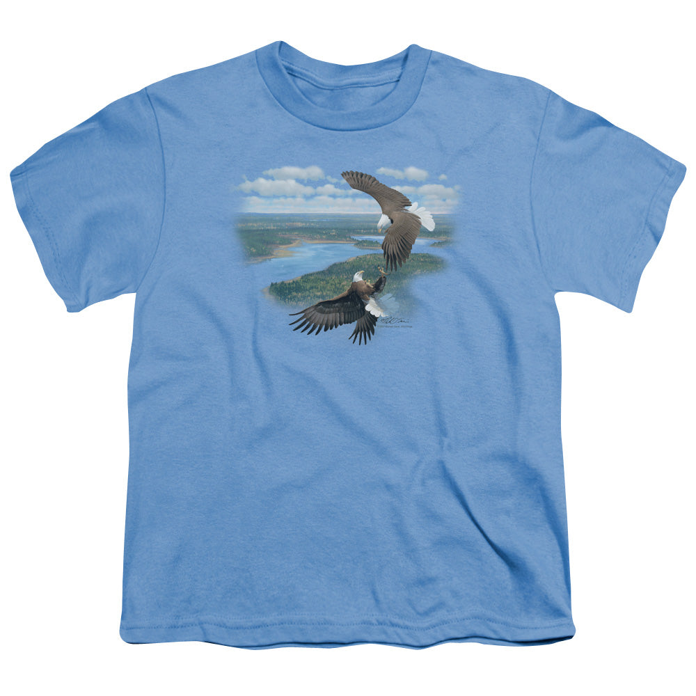 WILDLIFE/SKY DANCERS - S/S YOUTH 18/1 - CAROLINA BLUE