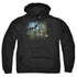 WILDLIFE/SPRING BALD EAGLES - ADULT PULLOVER HOODIE - BLACK