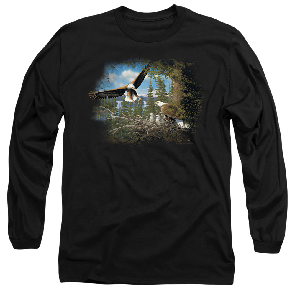WILDLIFE/SPRING BALD EAGLES - L/S ADULT 18/1 - BLACK