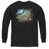 WILDLIFE/SPRING BALD EAGLES - YOUTH LONG SLEEVE TEE - BLACK