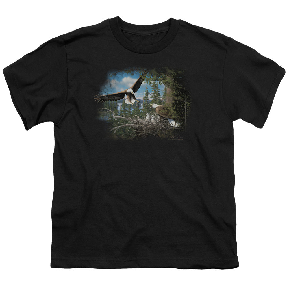 WILDLIFE/SPRING BALD EAGLES - S/S YOUTH 18/1 - BLACK