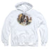 WILDLIFE/SPRINGER SPANIEL HEAD - ADULT PULLOVER HOODIE - WHITE