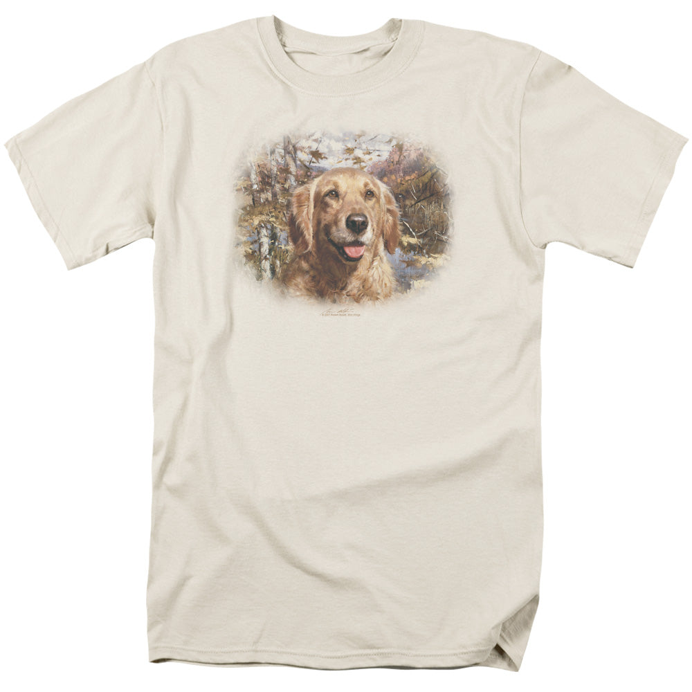WILDLIFE/GOLDEN RETRIEVER HEAD - S/S ADULT 18/1 - CREAM