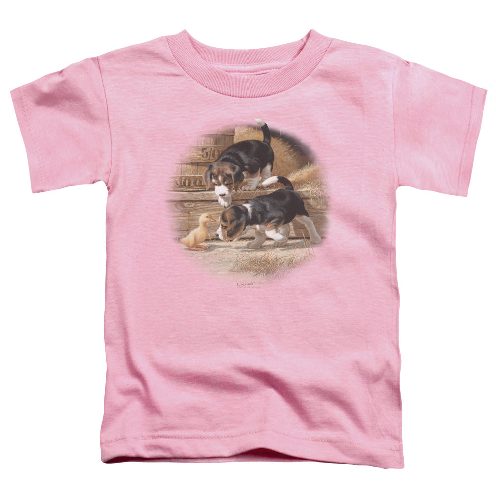 WILDLIFE/GETTING ACQUAINTED - S/S TODDLER TEE - PINK