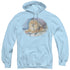 WILDLIFE/POMERANIAN PORTRAIT - ADULT PULLOVER HOODIE - LIGHT BLUE
