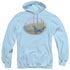WILDLIFE/LOOKING BACK - ADULT PULLOVER HOODIE - LIGHT BLUE