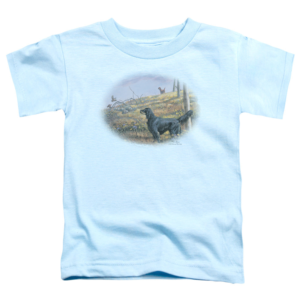 WILDLIFE/LOOKING BACK - S/S TODDLER TEE - LIGHT BLUE