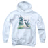 WILDLIFE/SPRINGER WITH PHEASANT - YOUTH PULLOVER HOODIE - WHITE