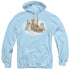 WILDLIFE/PLAYFUL KITTENS - ADULT PULLOVER HOODIE - LIGHT BLUE