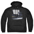WILDLIFE/KITTEN ON THE KEYS - ADULT PULLOVER HOODIE - BLACK
