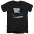 WILDLIFE/KITTEN ON THE KEYS - S/S ADULT V-NECK 30/1 - BLACK