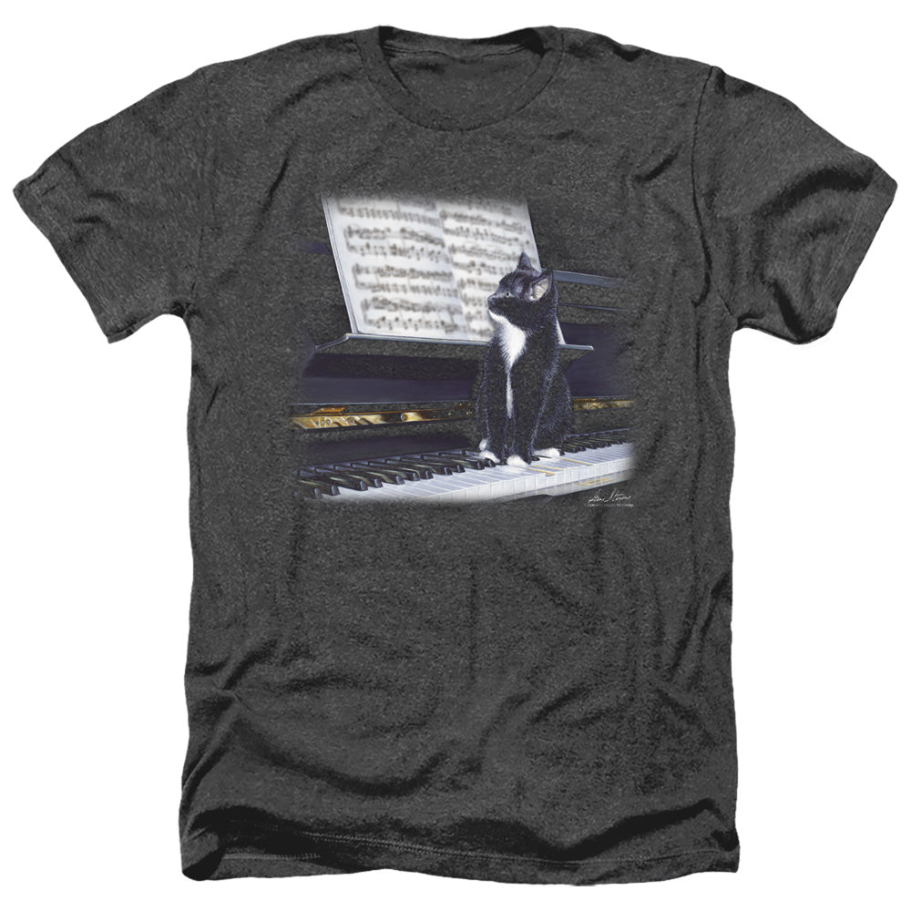 WILDLIFE/KITTEN ON THE KEYS - ADULT HEATHER - BLACK