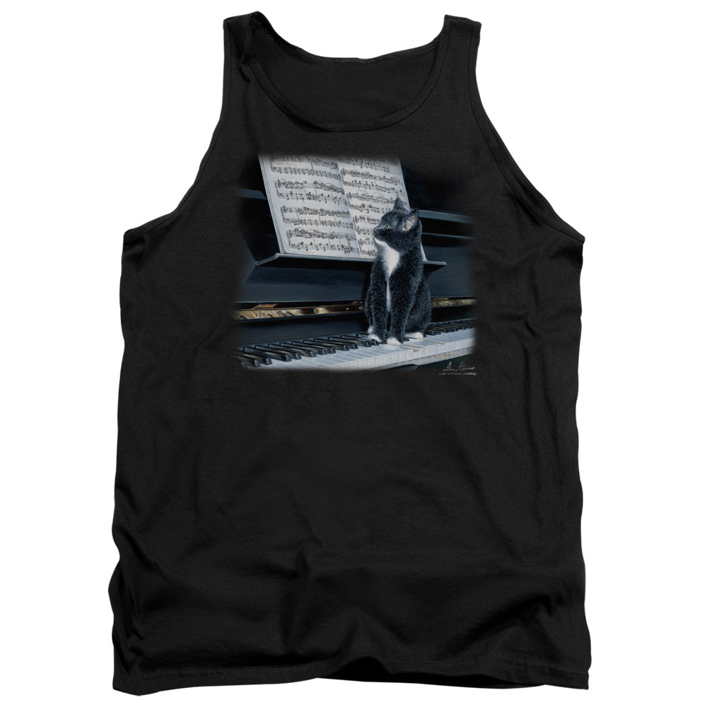 WILDLIFE/KITTEN ON THE KEYS - ADULT TANK - BLACK