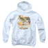 WILDLIFE/CARTWHEELING - YOUTH PULLOVER HOODIE - WHITE