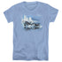 WILDLIFE/GLACIERS EDGE ORCAS - S/S WOMENS TEE - CAROLINA BLUE