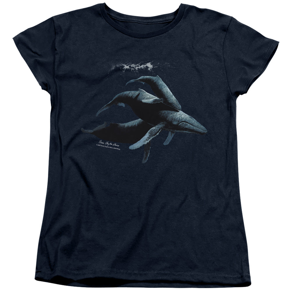 WILDLIFE/POWER&GRACE - S/S WOMENS TEE - NAVY