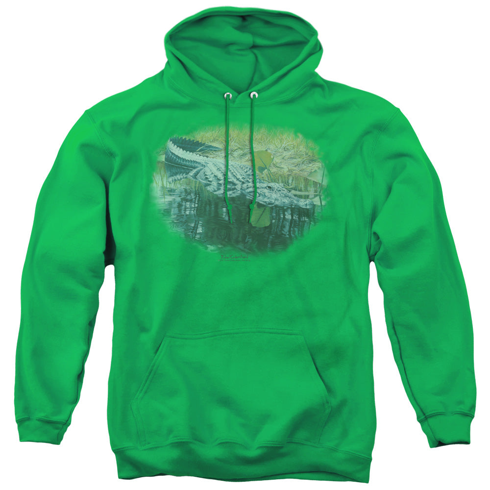 WILDLIFE/THE WATERS FINE - ADULT PULLOVER HOODIE - KELLY GREEN