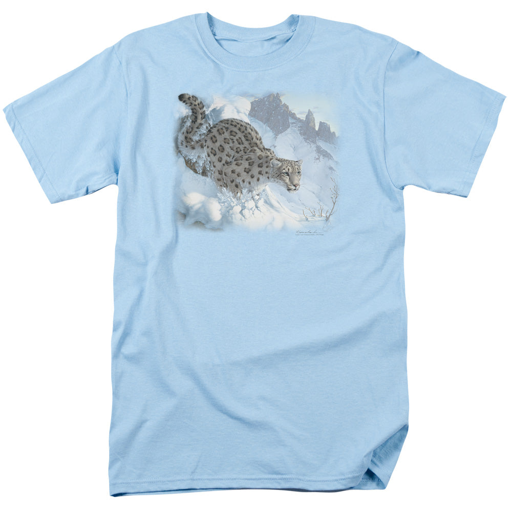 WILDLIFE/SNOW LEOPARD - S/S ADULT 18/1 - LIGHT BLUE