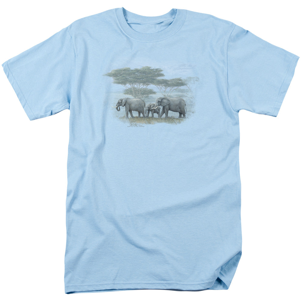 WILDLIFE/HEART OF AFRICA - S/S ADULT 18/1 - LIGHT BLUE