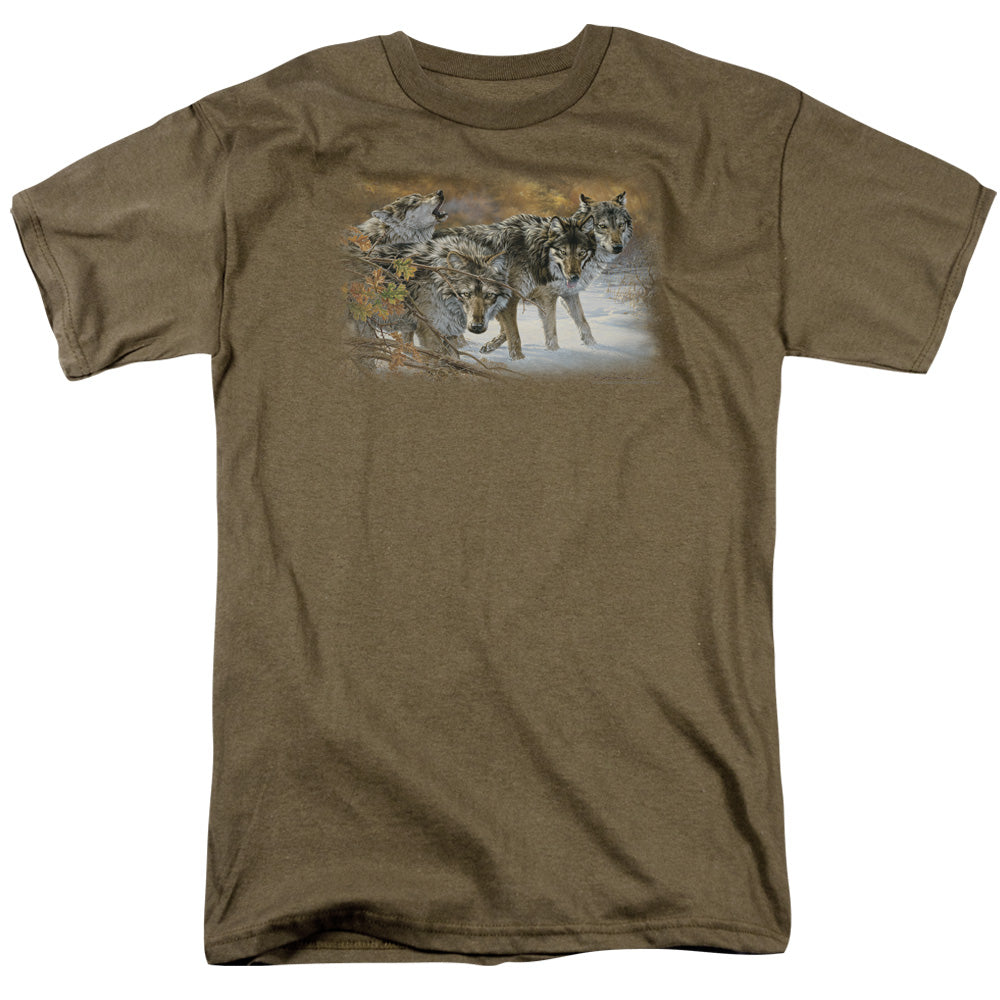 WILDLIFE/BODY LANGUAGE - S/S ADULT 18/1 - SAFARI GREEN