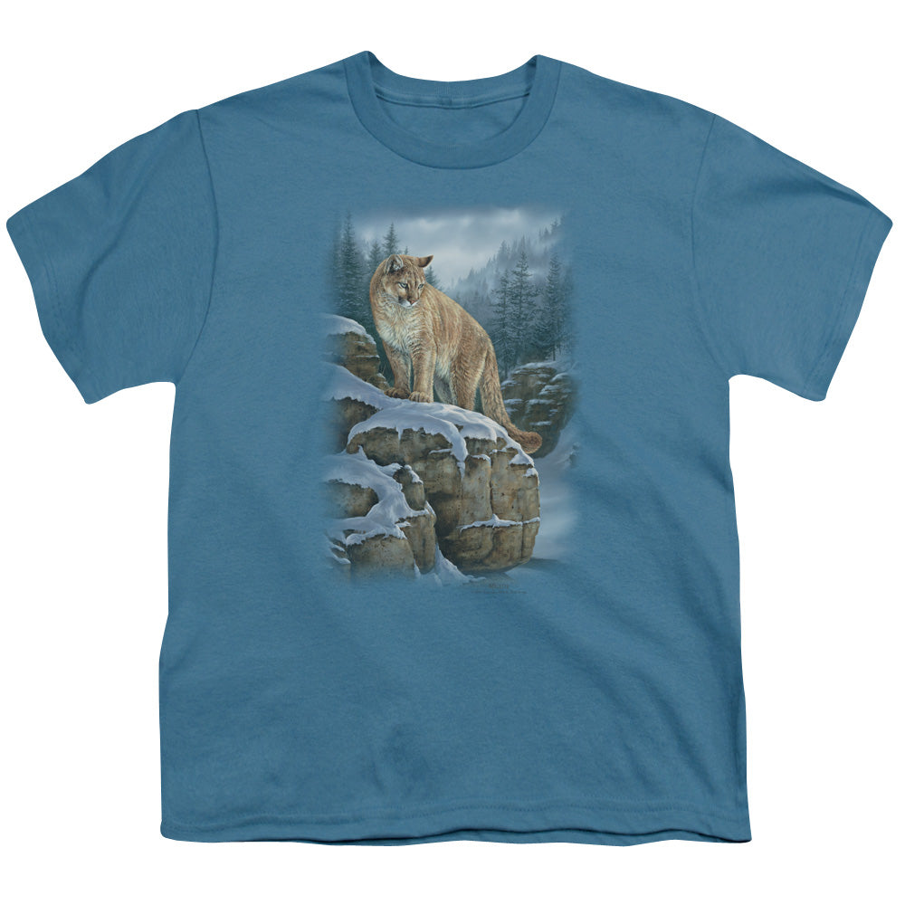WILDLIFE/MISTY CANYON COUGAR - S/S YOUTH 18/1 - SLATE