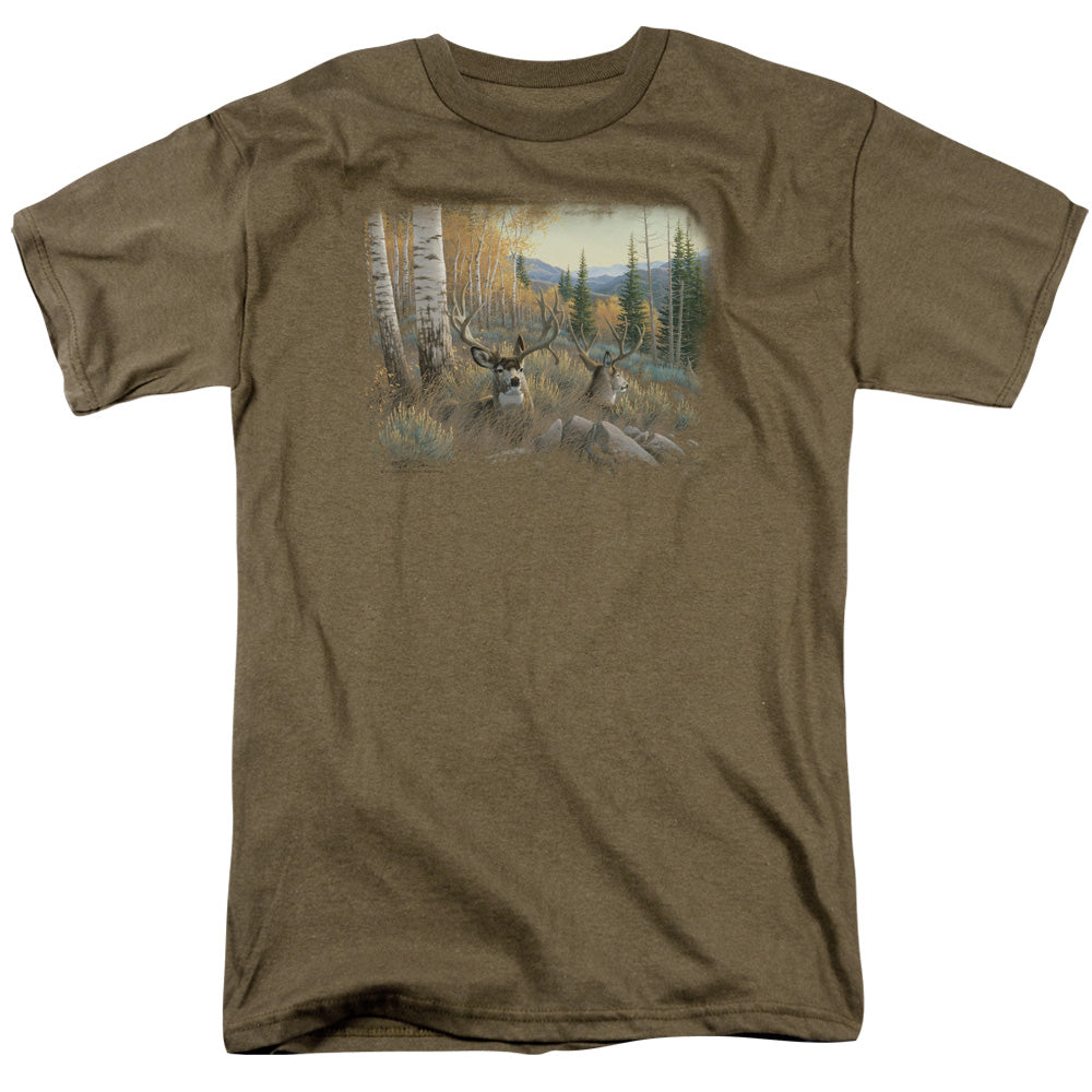 WILDLIFE/MULE DEER - S/S ADULT 18/1 - SAFARI GREEN