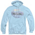 WILDLIFE/BATTLING BULLS - ADULT PULLOVER HOODIE - LIGHT BLUE