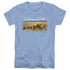 WILDLIFE/THE PASSING HERD - S/S WOMENS TEE - CAROLINA BLUE