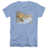 WILDLIFE/WINTER RED FOX - S/S WOMENS TEE - CAROLINA BLUE
