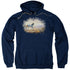 WILDLIFE/DUST AT DAWN - ADULT PULLOVER HOODIE - NAVY