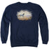 WILDLIFE/DUST AT DAWN - ADULT CREWNECK SWEATSHIRT - NAVY