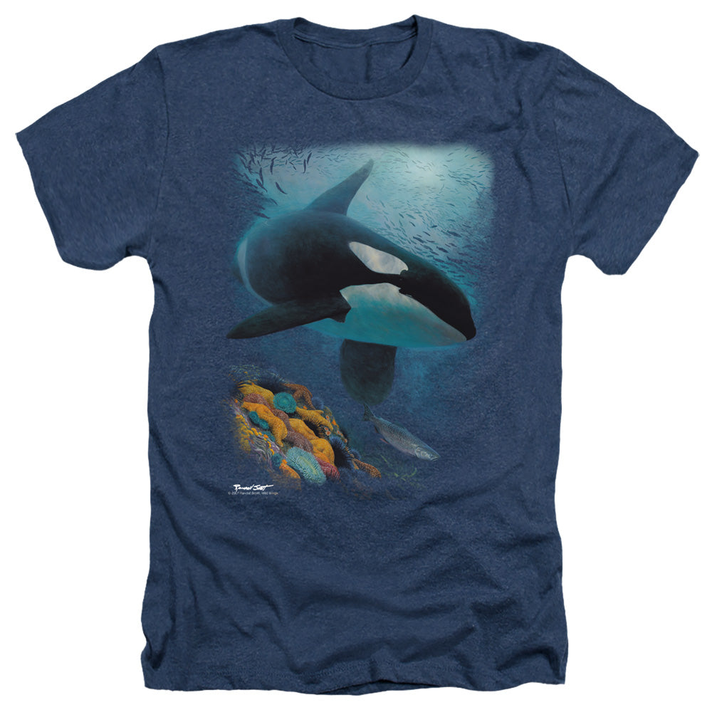 WILDLIFE/SALMON HUNTER ORCA - ADULT HEATHER - NAVY
