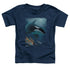 WILDLIFE/SALMON HUNTER ORCA - S/S TODDLER TEE - NAVY