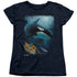 WILDLIFE/SALMON HUNTER ORCA - S/S WOMENS TEE - NAVY