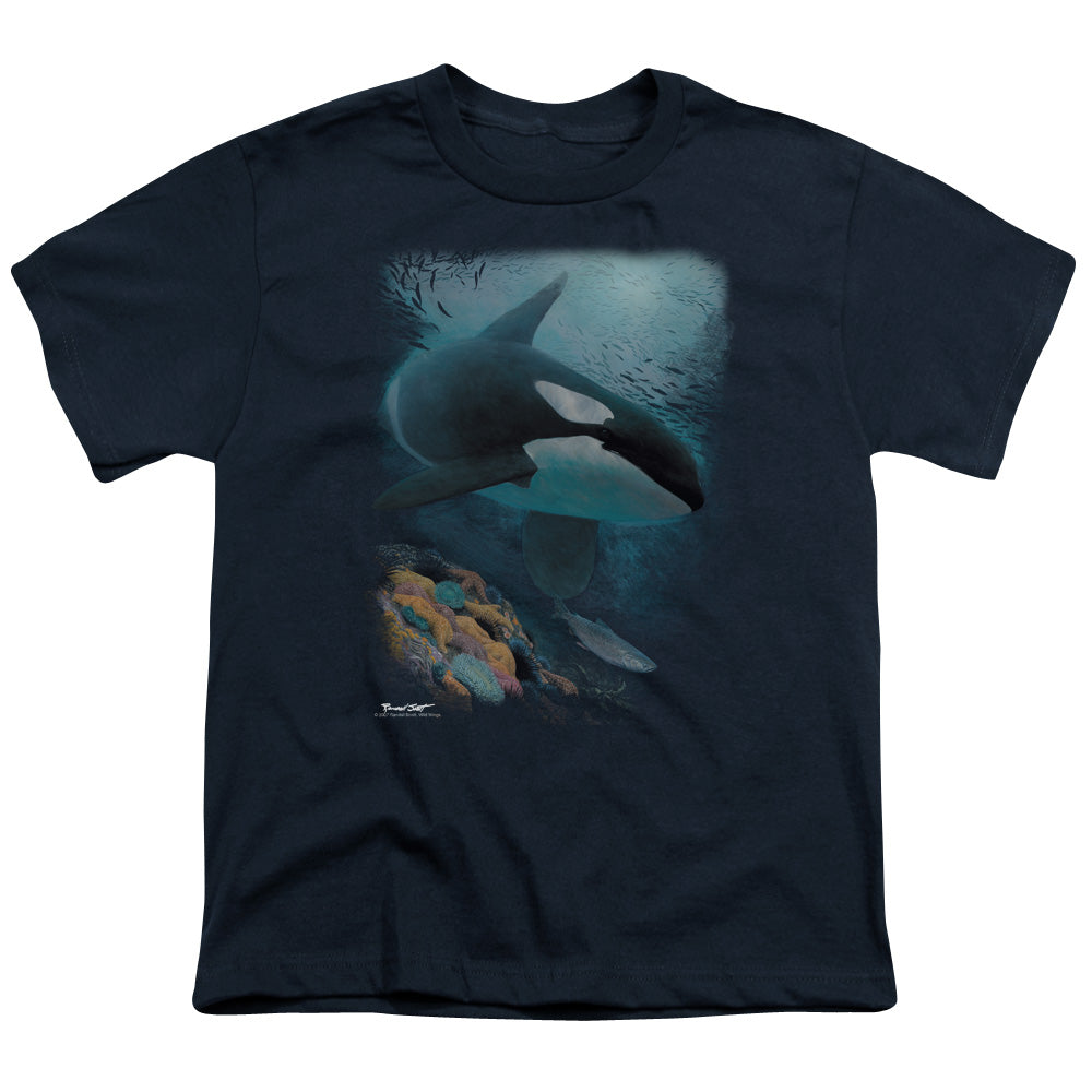 WILDLIFE/SALMON HUNTER ORCA - S/S YOUTH 18/1 - NAVY
