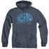 WILDLIFE/POD OF ORCAS - ADULT HEATHER HOODIE - NAVY
