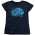 WILDLIFE/POD OF ORCAS - S/S WOMENS TEE - NAVY