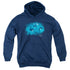 WILDLIFE/POD OF ORCAS - YOUTH PULLOVER HOODIE - NAVY